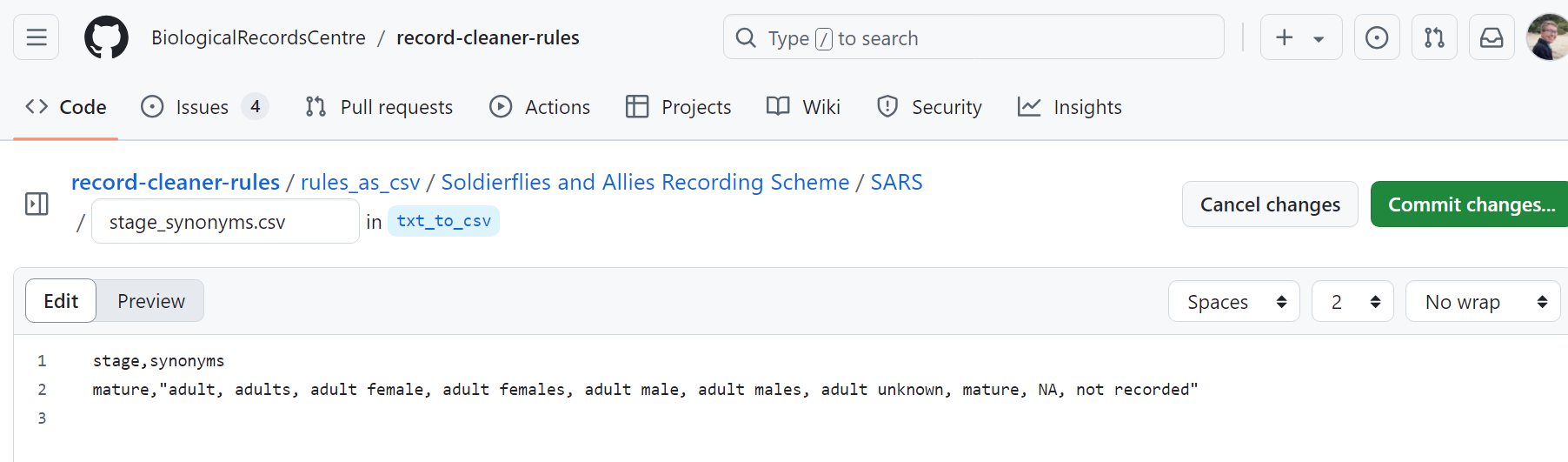 Screenshot showing quoted text